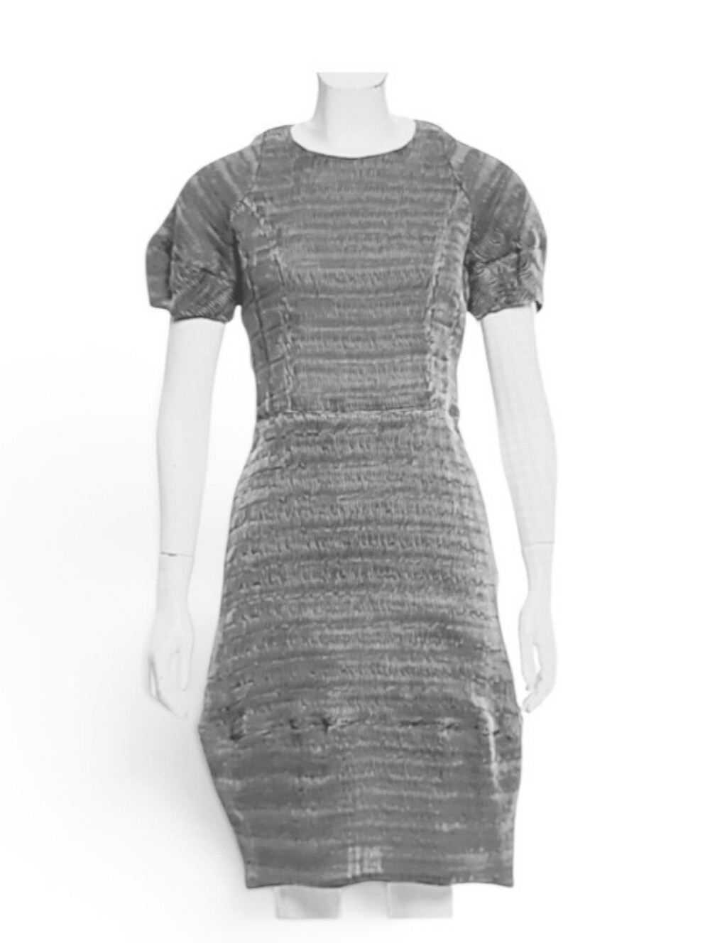 BURBERRY Textured Silk Dress Size: US6, IT42
